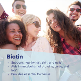 Étiquette de la boîte de Biotine 10 000 mcg de quality Source