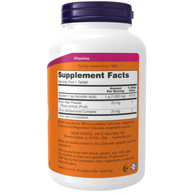 Étiquette de la boîte NOW Foods Vitamine C-1000