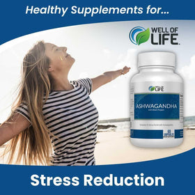 Étiquette de la boîte Well of Life Ashwagandha 650mg