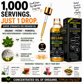 Étiquette de la bouteille d'huile d'origan bio quality FULVIC HUMIC X935