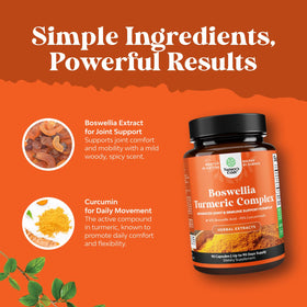 Étiquette de la bouteille de capsules de Boswellia Natures Craft