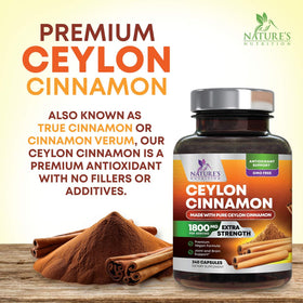 Étiquette de la bouteille de capsules de cannelle de Ceylan bio