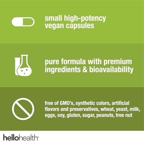 Étiquette de la bouteille de Capsules de Mousse de Mer HELLO HEALTH