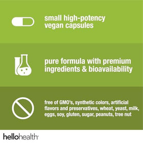 Étiquette de la bouteille de Capsules de Mousse de Mer HELLO HEALTH