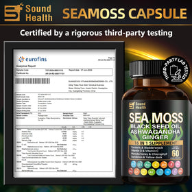 Étiquette de la bouteille de capsules de mousse irlandaise SoundHealth