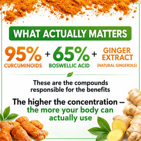 Étiquette de la bouteille de complément Boswellia Curcuma Gingembre HCL