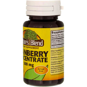 Étiquette de la bouteille de concentré de canneberge Nature's Blend