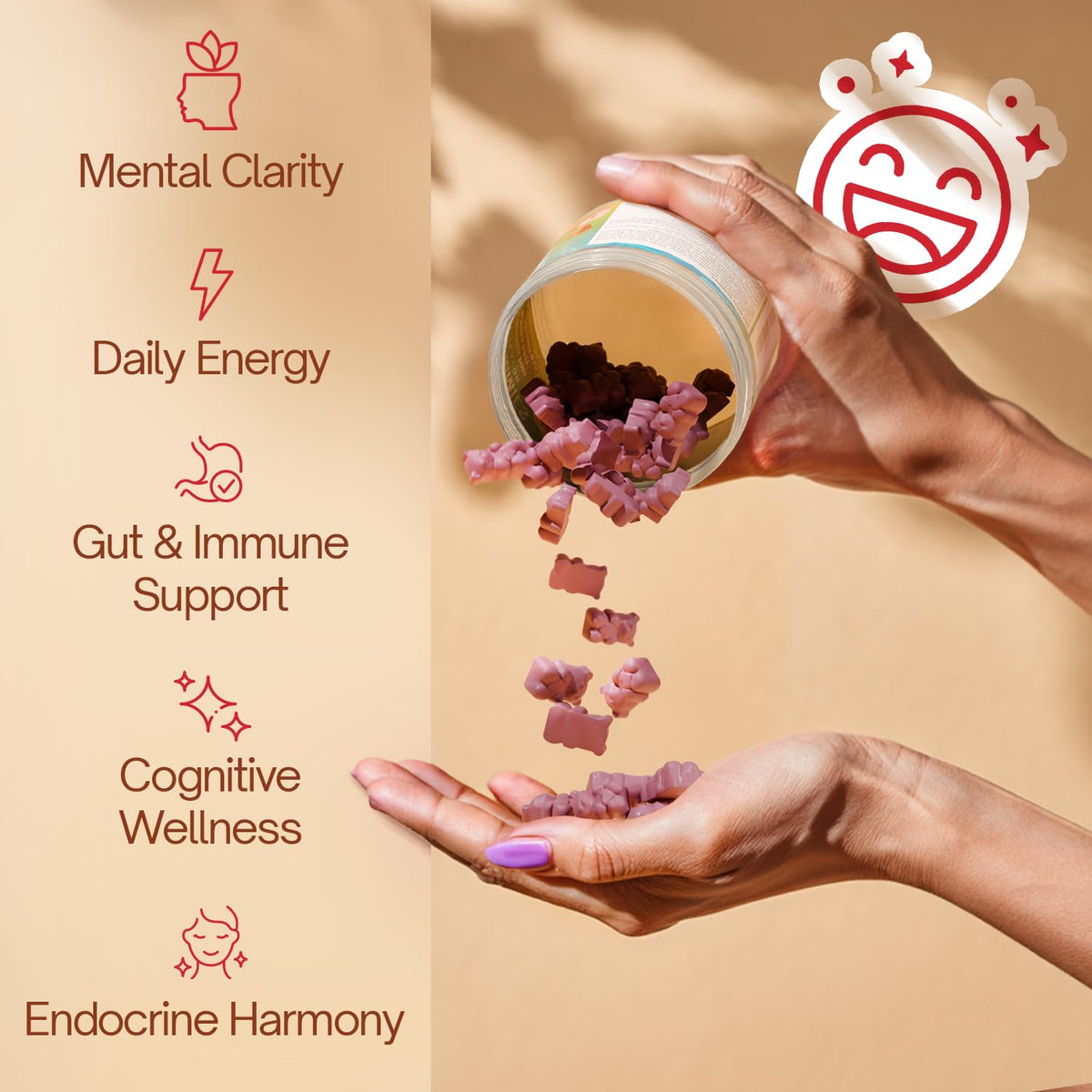 Étiquette de la bouteille de Gummies de Mousse de Mer FitVitality