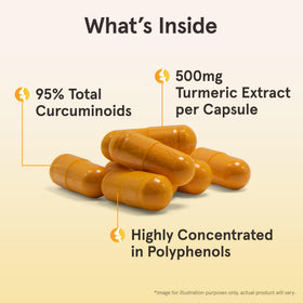 Étiquette de la bouteille de Jarrow Formulas Curcumin 95 500 mg