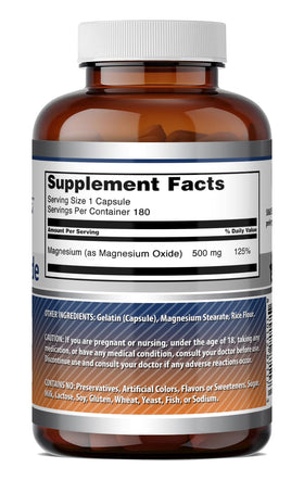 Étiquette de la bouteille de Magnésium Amazing Nutrition