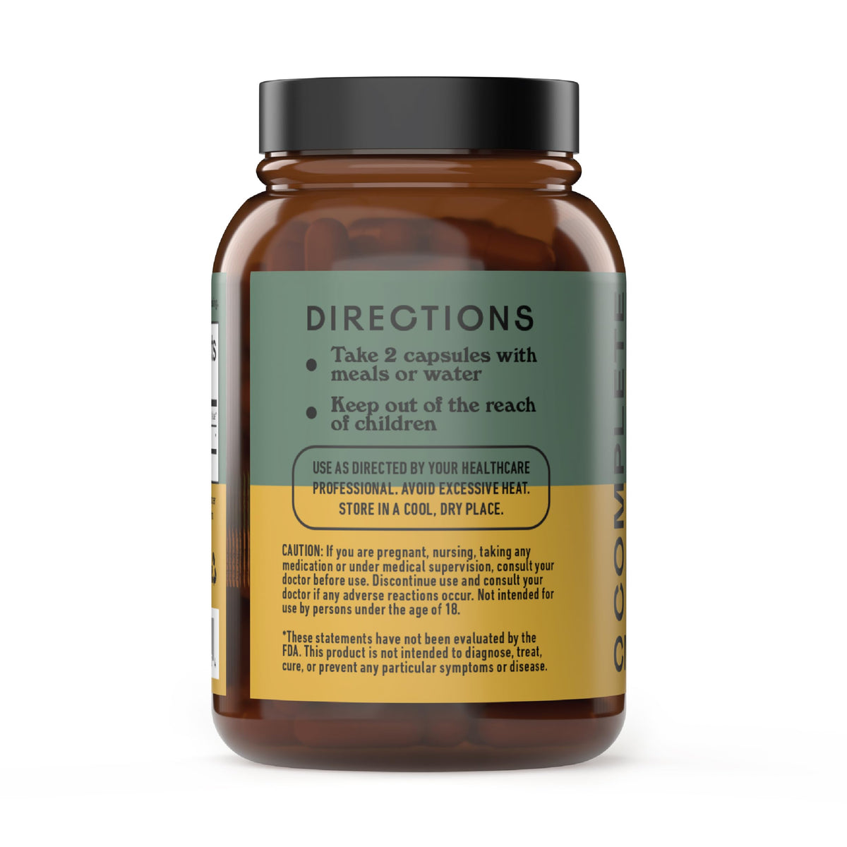 Étiquette de la bouteille de Nattokinase 570mg avec informations nutritionnelles
