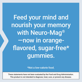 Étiquette de la bouteille de Neuro-Mag® avec informations nutritionnelles