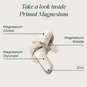 Étiquette de la bouteille de Primal Harvest Magnésium
