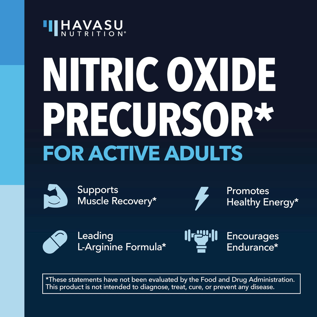 Étiquette de la bouteille HAVASU NUTRITION L-Arginine et L-Citrulline
