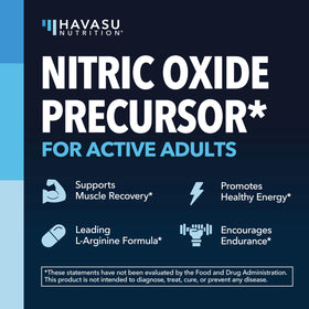 Étiquette de la bouteille HAVASU NUTRITION L-Arginine et L-Citrulline