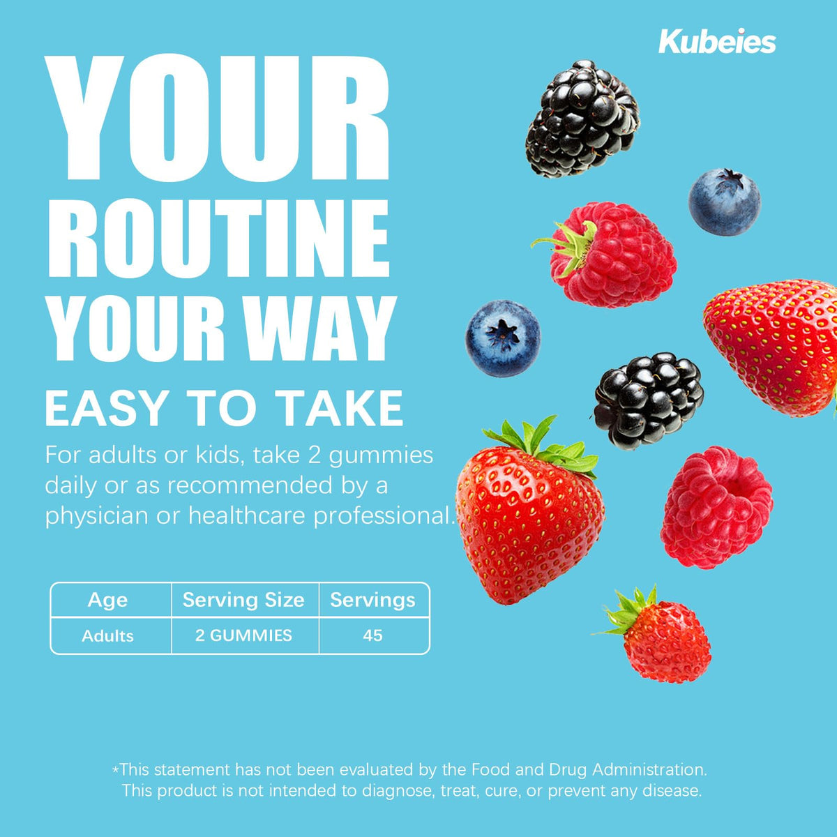 Étiquette de la bouteille Kubeies Taurine 1000mg