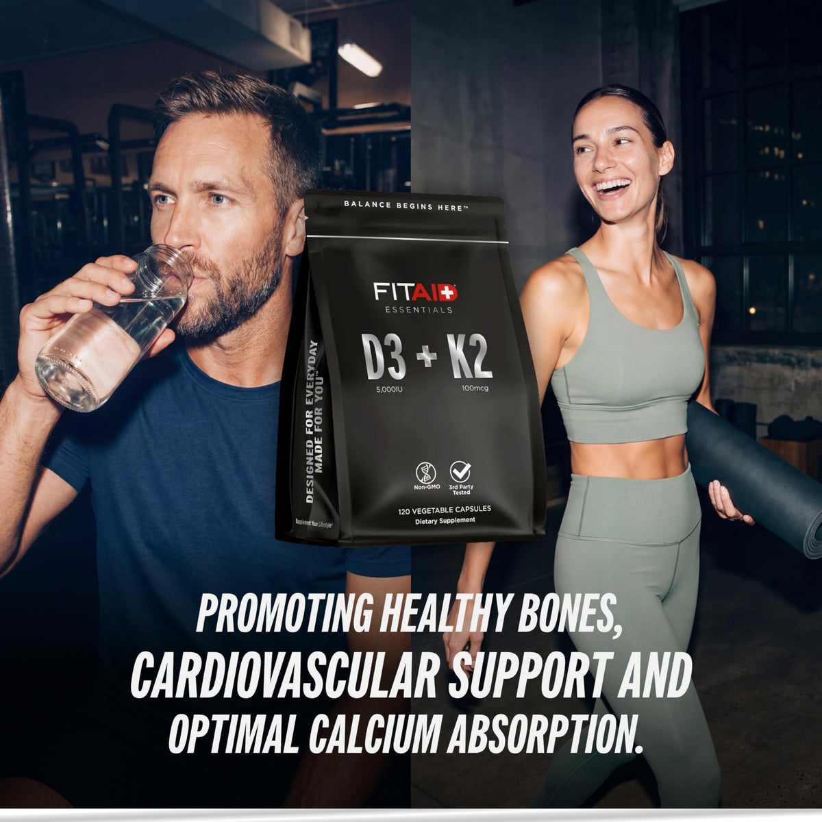Étiquette de la bouteille LIFEAID FITAID Essentials