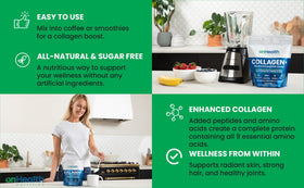 Étiquette de la poudre de collagène onHealth Nutrition avec ingrédients