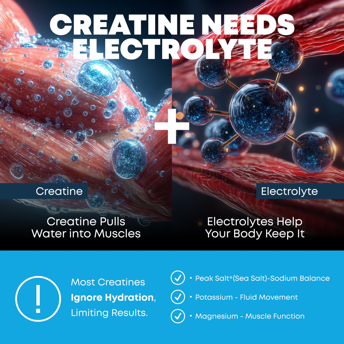 Étiquette de la poudre de créatine monohydrate Peak Revival-X