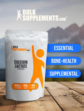 Étiquette de la poudre de lactate de calcium BulkSupplements