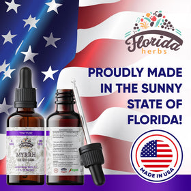 Étiquette de la teinture de myrrhe FLORIDA HERBS