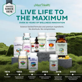 Étiquette de Maxi Health Multivitamines montrant les nutriments