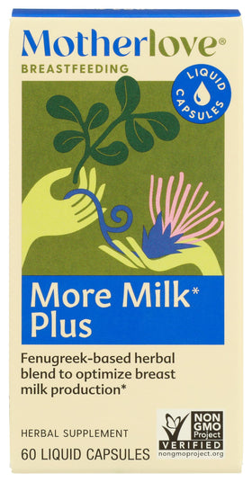 Étiquette de Motherlove More Milk Plus avec informations nutritionnelles