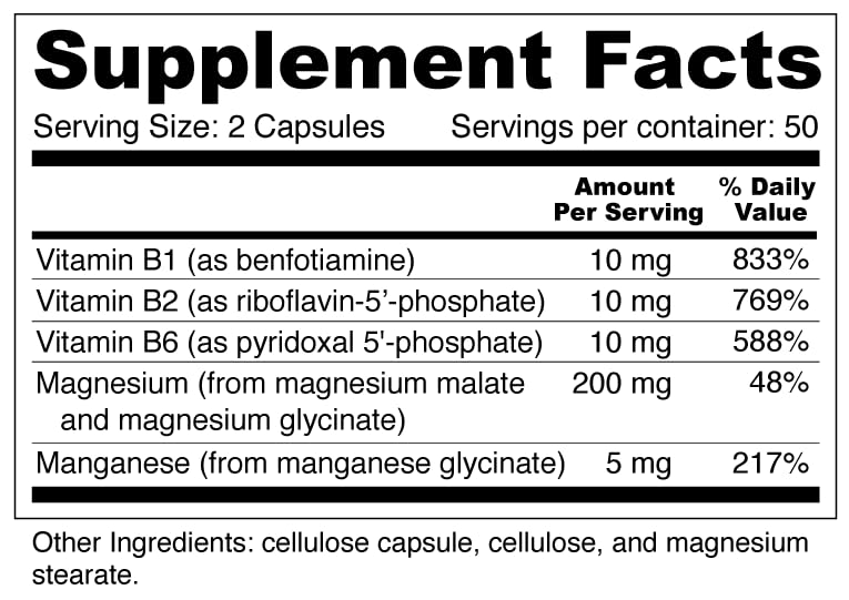 Étiquette de Muscle Mag Wellness Resources montrant la composition