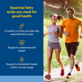 Étiquette de Natural Factors Huile de Lin Bio 1000 mg