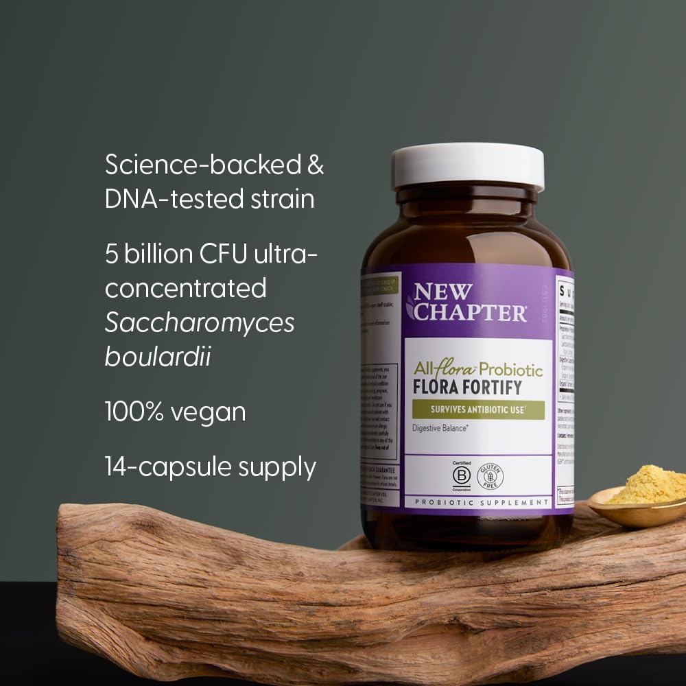 Étiquette de New Chapter Probiotique Flora Fortify avec ingrédients