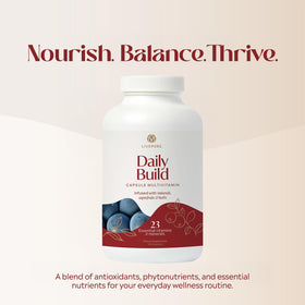 Étiquette de PURE Daily Build avec détails nutritionnels