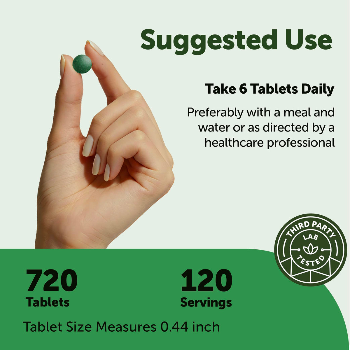 Étiquette de Spiruline Bio Micro Ingredients avec spécifications