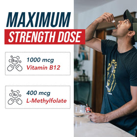 Étiquette de Vitamine B12 BioActive 1000 mcg Triquetra Health