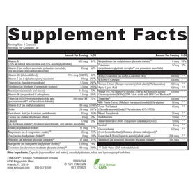Étiquette de XYMOGEN ActivNutrients Performance avec détails des ingrédients