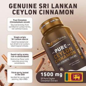 Étiquette des Capsules de Cannelle de Ceylan Herbtonics