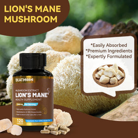 Étiquette des Capsules de Crinière de Lion DIATMOON avec informations nutritionnelles