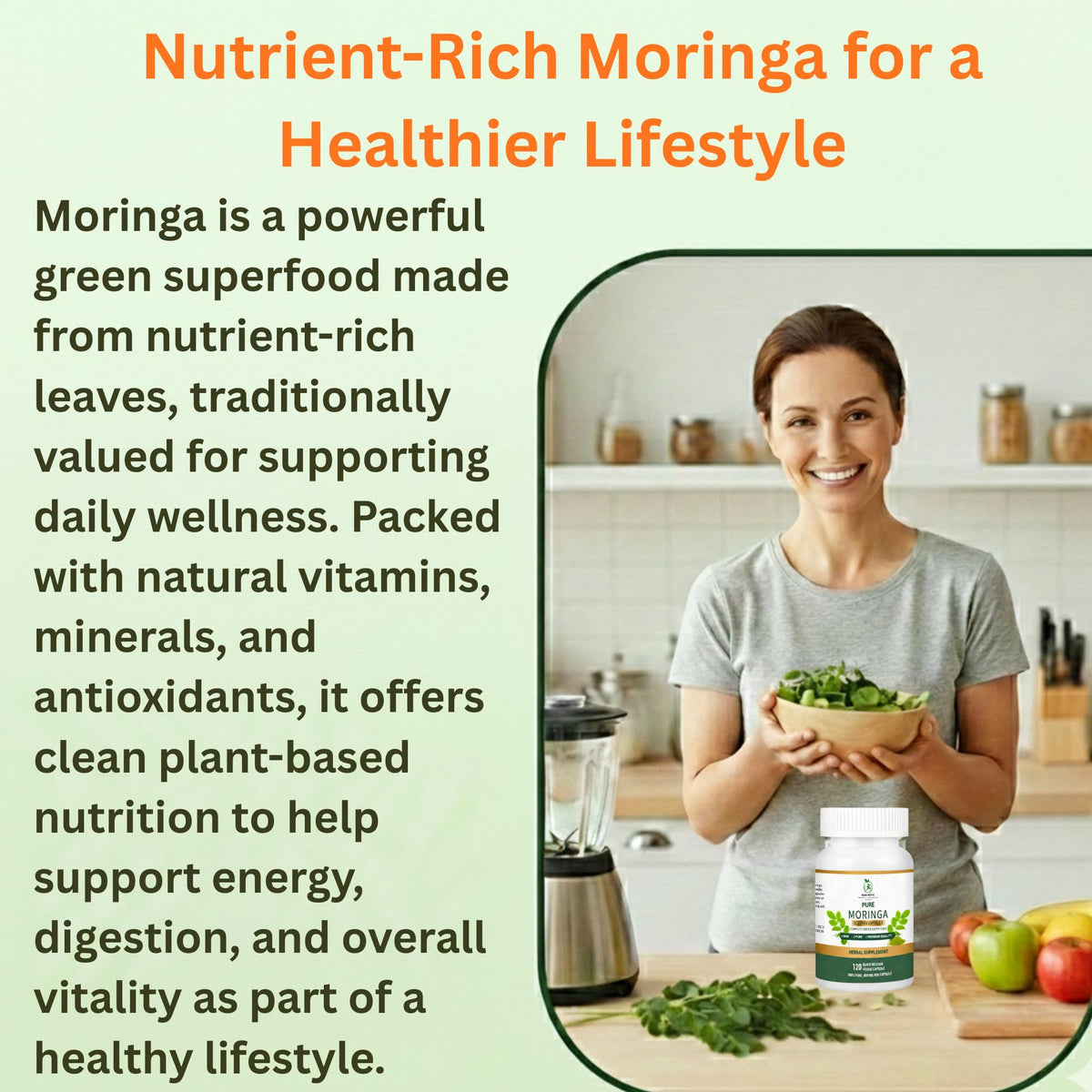 Étiquette des capsules de Moringa Bio MEDI BOTIC