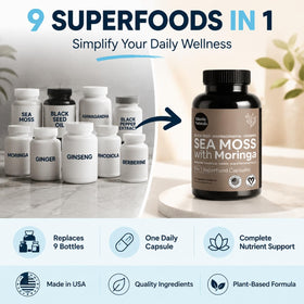 Étiquette des Capsules de Mousse de Mer Atlantic Naturals