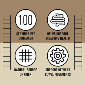 Étiquette des capsules de psyllium biologique avec informations nutritionnelles