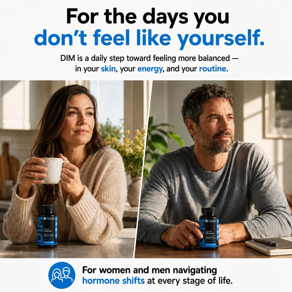 Étiquette des capsules Effective Nutra DIM 300 mg
