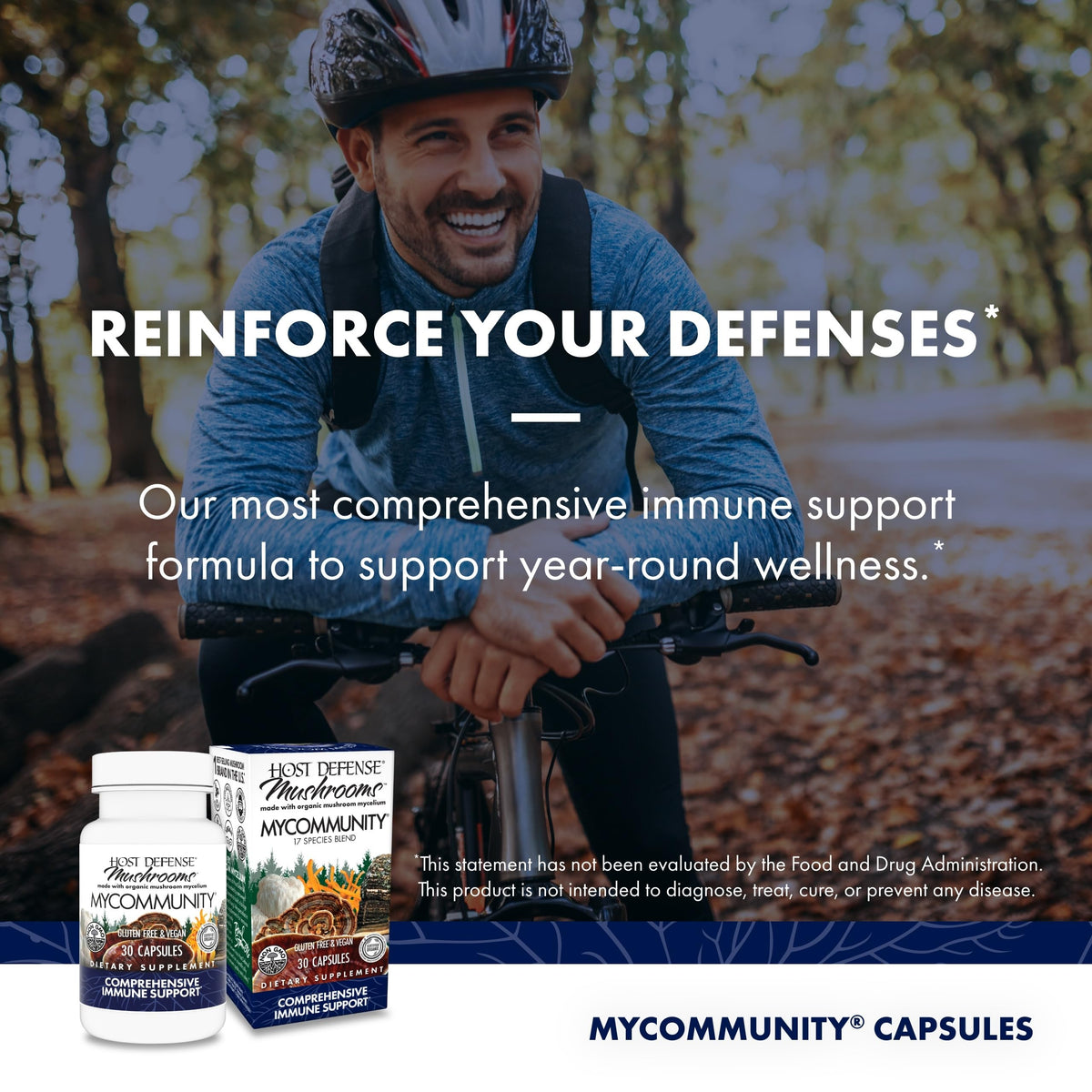 Étiquette des capsules Host Defense MyCommunity