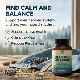 Étiquette des capsules Natural Rhythm Magnésium Glycinate 150mg