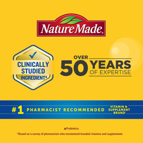 Étiquette des capsules Nature Made Super Greens avec Probiotiques