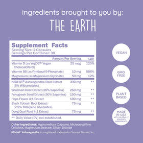 Étiquette des compléments alimentaires Happy Healthy Hippie, informations nutritionnelles
