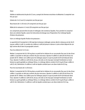 Étiquette des comprimés d'iode potassium iOSAT avec informations