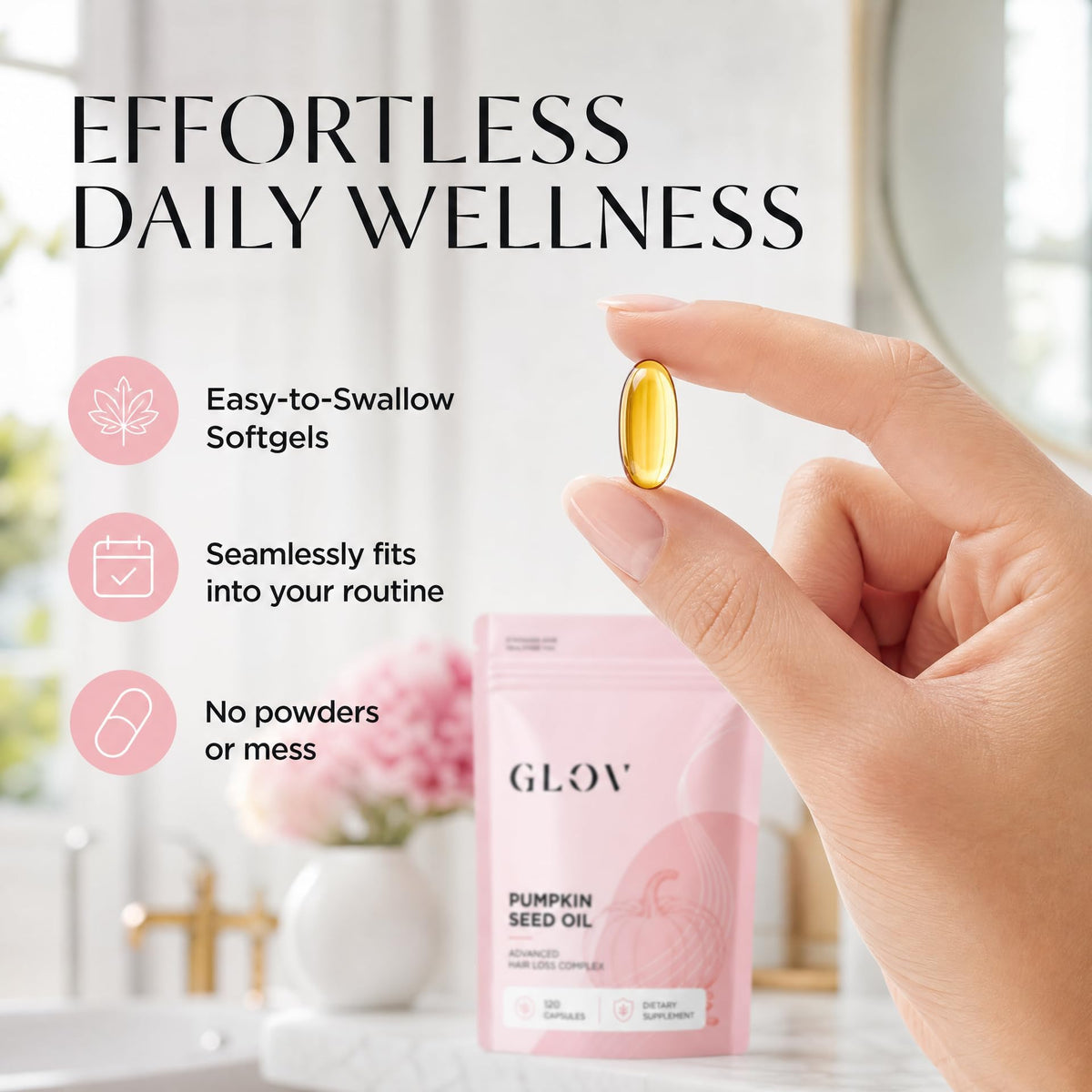 Étiquette des gélules Morea Labs avec informations nutritionnelles