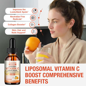 Étiquette des gouttes de vitamine C liposomale Fudualvdel