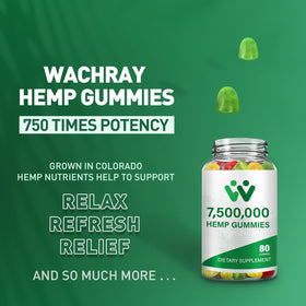 Étiquette des gummies de chanvre bio WACHRAY Nutrition