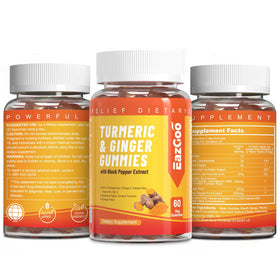 Étiquette des gummies EAZGOO au curcuma 500mg