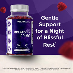 Étiquette des gummies Vitamatic avec ingrédients